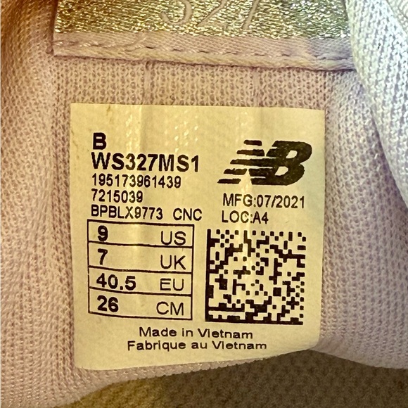 EUC Women's New Balance 327 Astral Glow Sneakers Size 9 - Picture 8 of 8